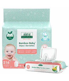 Aleva Naturals Bamboo Baby Wipes Ultra Sensitive Value Pack