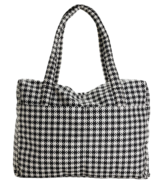 BAGGU Cloud Carry-On Black & White Pixel Gingham
