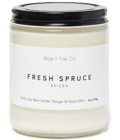 Wax + Fire Soy Candle Fresh Spruce