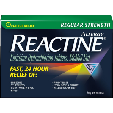Reactine Regular Strength Reactine 36 Tablets Reactine Regular Strength Reactine 36 Tablets