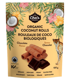 Cha's Organics Organic Coconut Rolls Chocolate