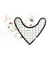 Lil North Co. Bandana Bibs Dino et Grid 