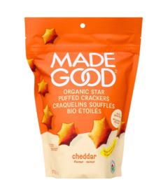 image of MadeGood Star Puffed Crackers Cheddar with sku:200706