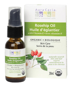 Aura Cacia Organic Rosehip Skin Care Oil Boxed