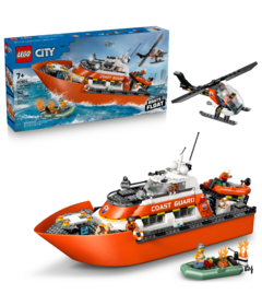 LEGO City Coast Guard Rescue Boat Helicopter