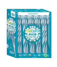YumEarth Holiday Blue Raspberry Candy Canes