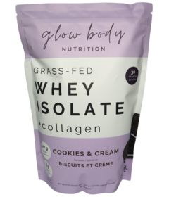 Glow Body Grass-Fed Whey Isolate + Collagen Cookies & Cream