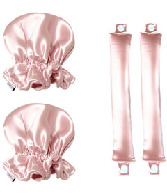 HoneyLux Organic Silk Heatless Curlers Pink