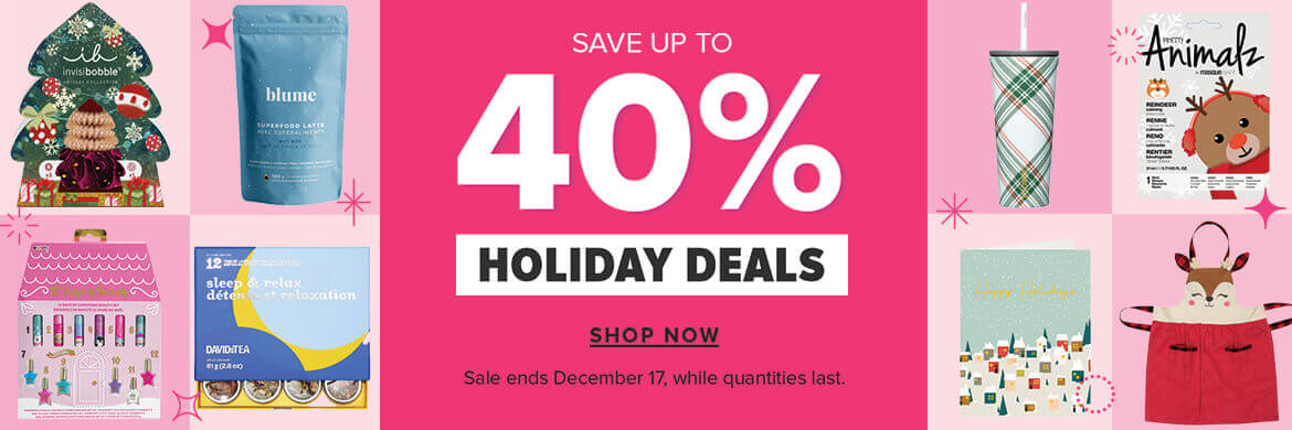 Save up to 40% on Holiday Deals 