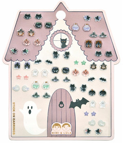 Mimi & Lula Haunted House Stick on Earrings