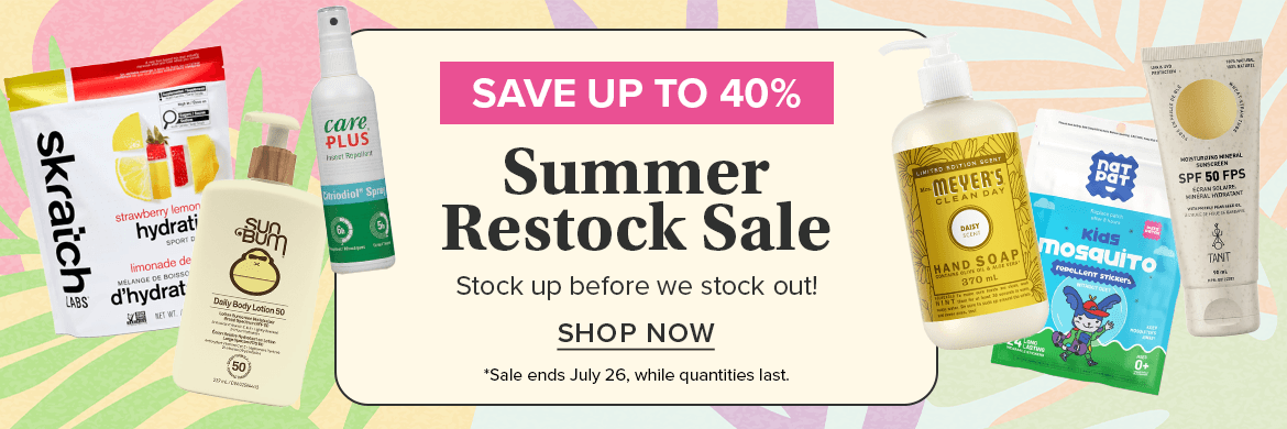 Save up to 40% on The Summer Restock Sale 