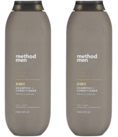 Method Men's Shampoo 2-in-1 Cedar & Cyprus Bundle