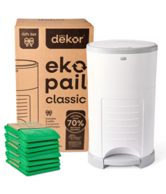 Dekor Eko Classic Diaper Pail Gift Set White