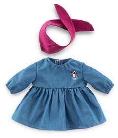 Corolle Doll Outfit Little Explorer Jeans Dress & Scarf