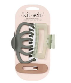 kitsch Recycled Plastic Assorted Claw Clip Set Octopus Claw Clip