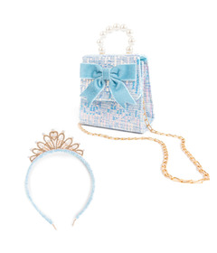 Great Pretenders The Mademoiselle Mini Purse with Headband Blue