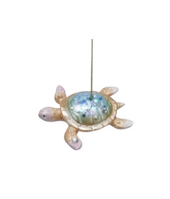 Silver Tree Painted Resin Turtle Ornament