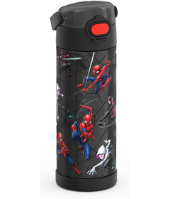 Thermos Stainless Steel FUNtainer Water Bottle Spout Lid Spider-Man