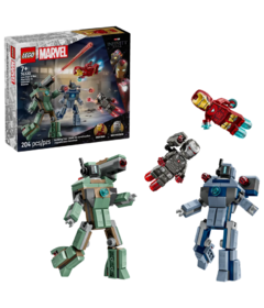 LEGO Marvel Iron Man & War Machine vs. Hammer Drones Building Toy