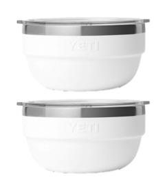 YETI Rambler 1 QT Insulated Bowl White Bundle