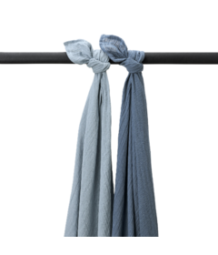 Meyco Baby Muslin Swaddle Pack Jeans Blue Indigo