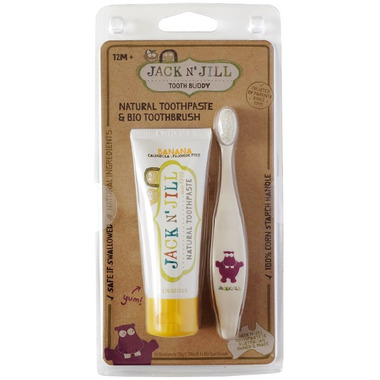 Jack N Jill Kids Tooth Buddy Set Hippo & Banana Jack N Jill Kids Tooth Buddy Set Hippo & Banana