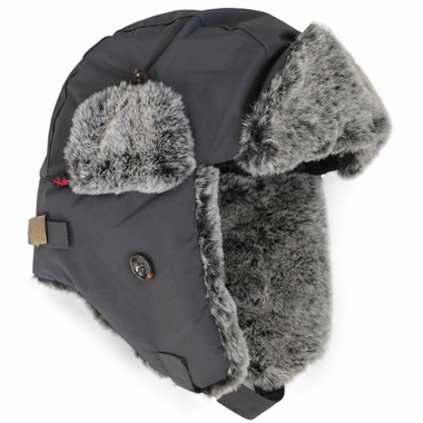 Calikids Water Repellant Nylon Shell & Faux Fur Hat Charcoal Calikids Water Repellant Nylon Shell & Faux Fur Hat Charcoal