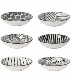 Now Designs By Danica Bits & Dots Black & White Pinch Bowls 