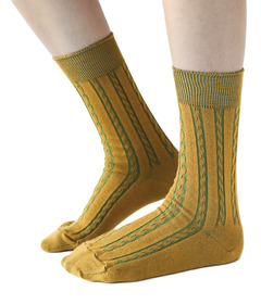 Okayok Cotton Cable Dress Socks Dandelion