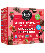Healthy Crunch barre au chocolat fraise granola approuvé par l'école