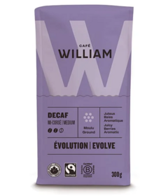 Cafe William EVOLVE Organic Ground Coffee Decaf Roast