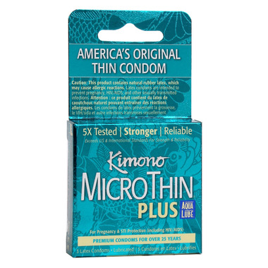 Kimono MicroThin Plus Aqua Lube Condoms Kimono MicroThin Plus Aqua Lube Condoms