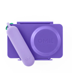 OmieLife OmieBox UP Bento Box Galaxy Purple + Utensil Set Bundle