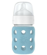 Lifefactory Wide Neck Glass Baby Bottle Denim