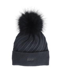 Calikids Hat with PomPom Black Ink