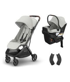 UPPAbaby Minu V3 Stroller & Aria V2 Savannah Travel System Bundle 