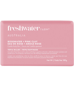 Freshwater Farm Soap Bar Rosewater + Pink Clay Castile