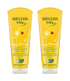 Weleda Baby 2 in1 Gentle Shampoo + Body Wash Bundle