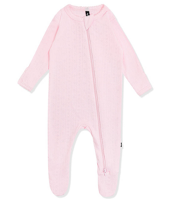 Kyte Baby Pointelle Zippered Footie Sakura
