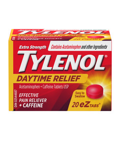 Tylenol Extra Strength Daytime Relief + Caffeine Tablets 