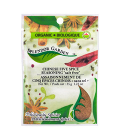 image of Splendor Garden Organic Chinese Five Spice Seasoning Salt Free with sku:335521