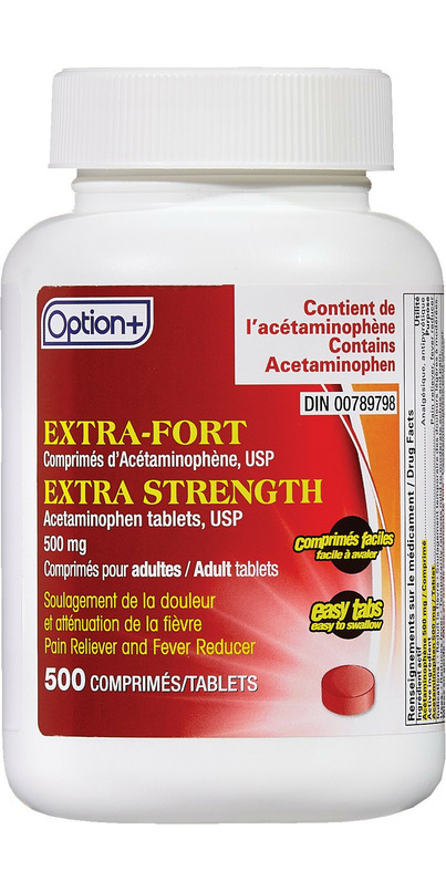 Buy Option+ Extra Strength Acetaminophen Tablets 500mg at Well.ca ...