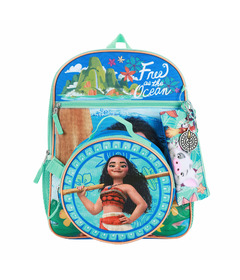 Bioworld Kids Backpack and Lunch Bag Set Disney Moana Free as the Ocean