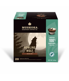 Muskoka Roastery Coffee Co. Single Serve Pods Howling Wolf Medium Dark 