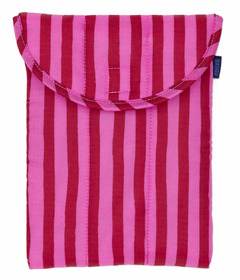 image of BAGGU Puffy Tablet Sleeve 8 Inches Pink & Red Painted Stripe with sku:320371
