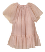 Rise Little Earthling Robe en tulle à volants, rose