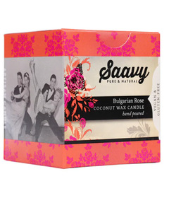 Saavy Naturals Coconut Wax Candle Bulgarian Rose 