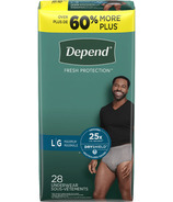 Depend Fresh Protection Men's Incontinence Underwear Large