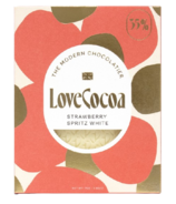 Love Cocoa White Chocolate Bar Strawberry Champagne 