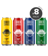 Lot de 8 packs de variétés de bières artisanales non alcoolisées Sober Carpenter